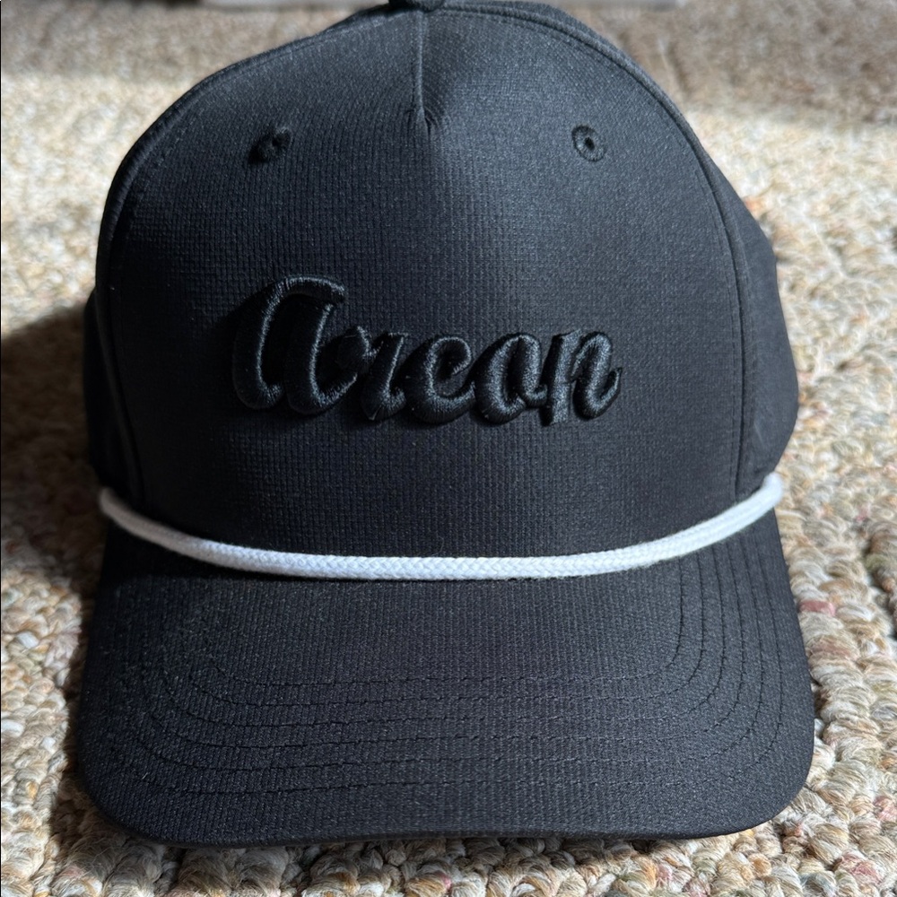Black Cap with White Accent